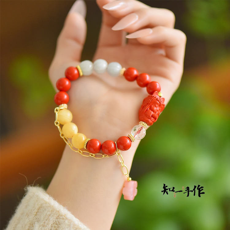 天然朱砂高含量红砂天然砂紫金砂《桃花》闺蜜款